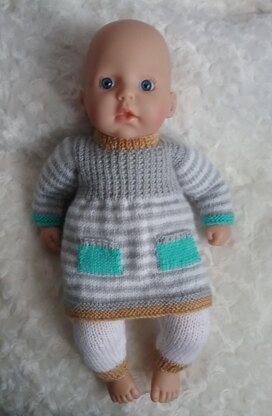 Baby Doll Dress and tights Knitting pattern by linmaryknits