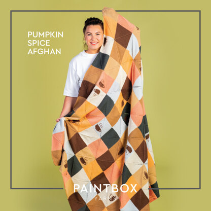 Pumpkin Spice Afghan - Free Blanket Knitting Pattern For Home in Paintbox Yarns 100% Wool Worsted by Paintbox Yarns