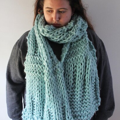 Knitted Ice Blue Scarf