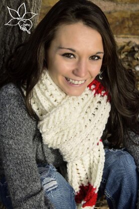 Candy Cane Cable Scarf