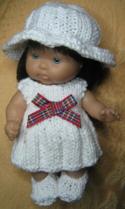 5" Berenguer Knitting Pattern Dress with Pleat Skirt