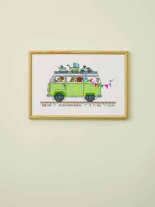 Permin Boysbus Cross Stitch Kit - 30 x 20 cm