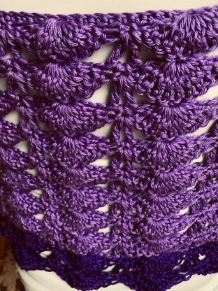 Purple Peacock Shawl