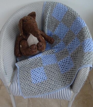 Granny Blue Baby Blanket