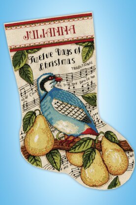 Design Works Partridge Stocking Counted Cross Stitch Kit