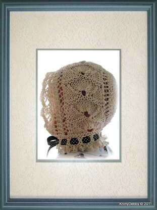 Victorian Shell Lace Bonnet