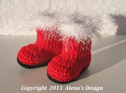 Baby Santa Booties