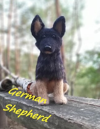 German Shepherd Amigurumi Realistic Dog