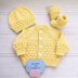 Annabeth Cardigan, Hat & Booties, 16-20 inch chest 0-12mths