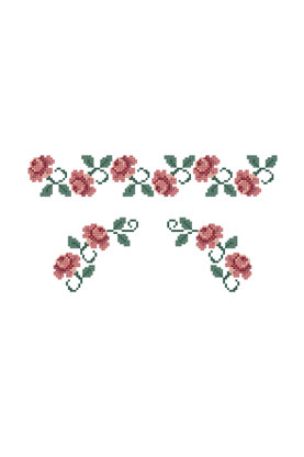 Rose Border in DMC - PAT0166 - Downloadable PDF