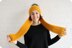 Long Earflap Hat with Faux Fur Pompom