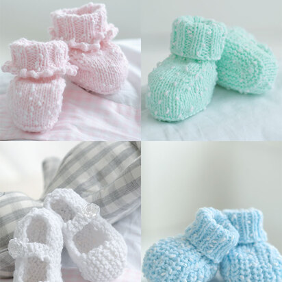 Bootees and Shoes in Sirdar Snuggly Tiny Tots DK - 1826 - Downloadable PDF