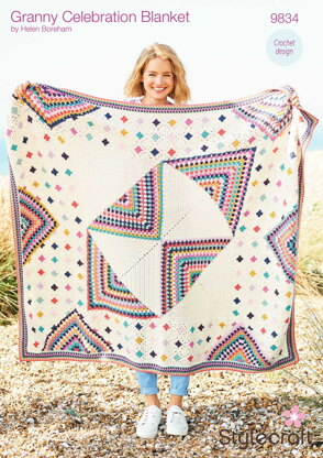 Granny Celebration Blanket in Stylecraft Bellissima & Bambino DK - 9834 - Downloadable PDF