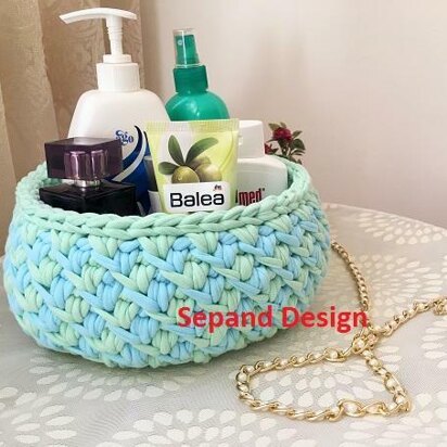 Zpaghetti (t-shirt) yarn basket- two colours