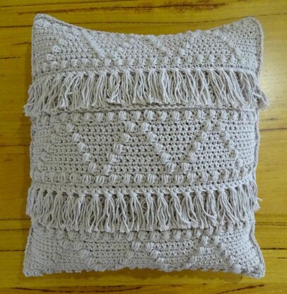 Crochet Cushion Cover Boho Zig Zag