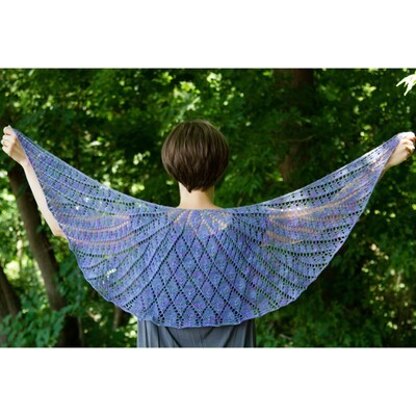 617 Russian Sage Shawl - Knitting Pattern for Women in Valley Yarns Leyden