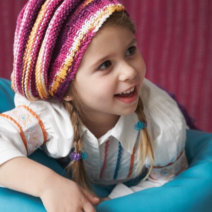 Slouchy Beanie in Bernat Handicrafter Cotton Prints