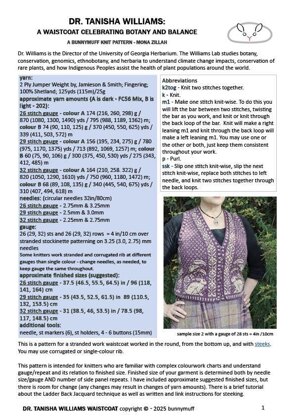Dr. Tanisha Williams botany waistcoat pattern