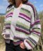 Strickanleitung Bunter Streifen-Cardigan Xenia Größe 36 – 48 Damen
