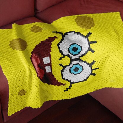Home Decor SpongeBob SquarePants Blanket Digital Download C2C Crochet Pattern
