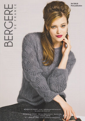 Round Neck Sweater in Bergere de France Pure Douceur - 33955