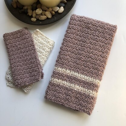 Serenity Hand Towel & Washcloth Set