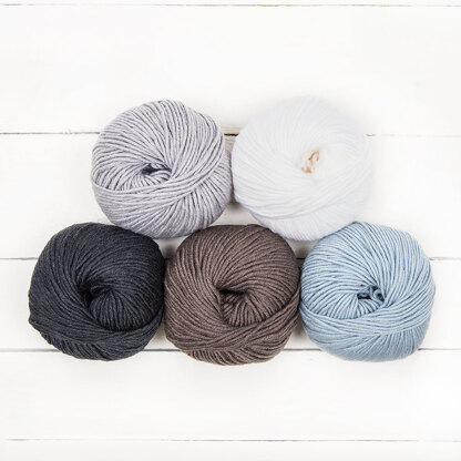 MillaMia Naturally Soft Aran Ombre 5 Ball Color Pack - Mist