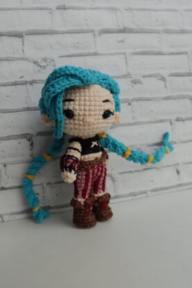 Jinx amigurumi (Arcane)
