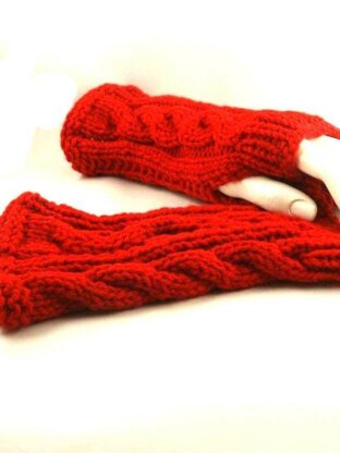 Cabled Fingerless Gloves #2