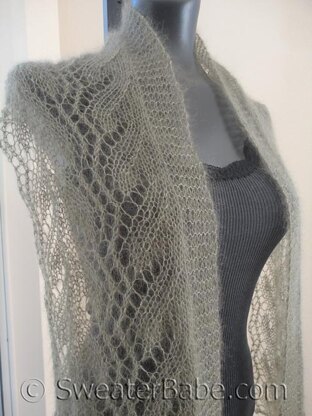 #154 Gossamer One-Ball Lace Scarf