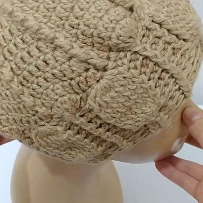 Women's Beige Bonnet