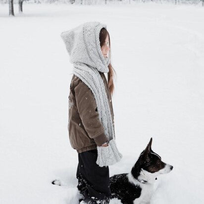 Brooklyn hooded scarf - knitting pattern
