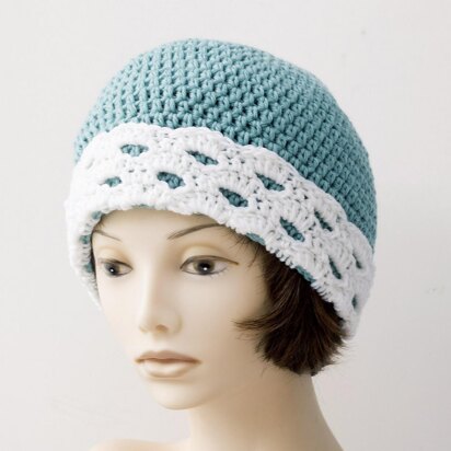 Lace Brim Cloche Hat