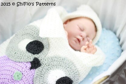 Ollie the Owl Cocoon Crochet Pattern #331