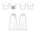 New Look Misses' Bra Tops and Wrap Skirt N6722 - Paper Pattern, Size A (6-8-10-12-14-16-18)