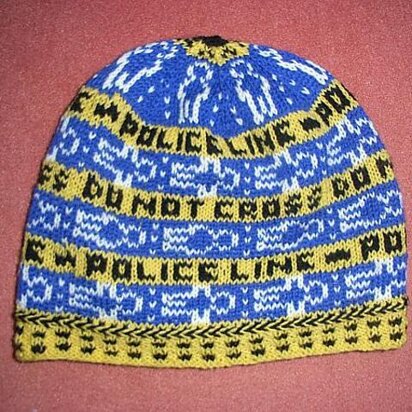 Crime scene long beanie