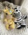 Giraffe and Zebra plush toys