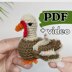 Crochet Turkey Amigurumi Pattern PDF: Thanksgiving Crochet Pattern, Easy Ornament Tutorial