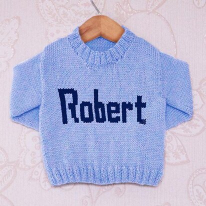 Intarsia - Robert Moniker Chart - Childrens Sweater