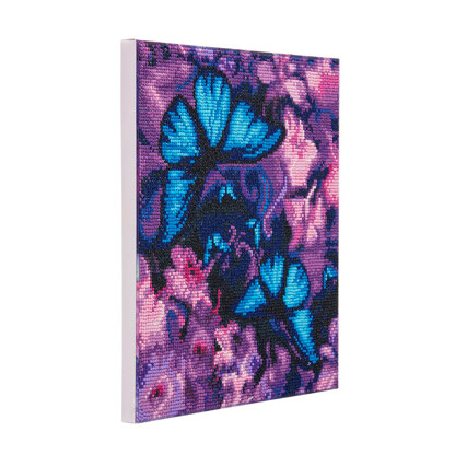 Crystal Art Blue Violet Butterflies Mounted Kit Diamond Painting
