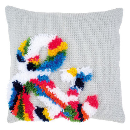 Vervaco Bright Ampersand Latch Hook & Chain Stitch Cushion Kit