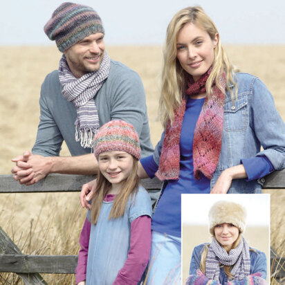 Scarf, Hat and Mittens in Sirdar Aura - 7883 - Downloadable PDF