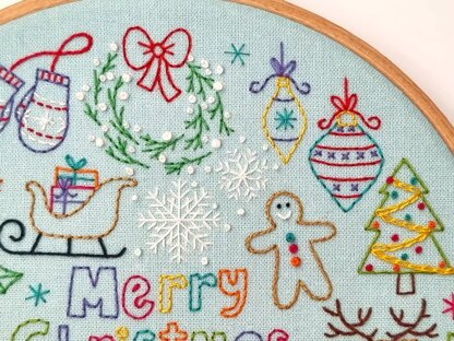 Ohsewbootiful 24 Days of Advent, Christmas Embroidery Kit Embroidery Kit - 6in
