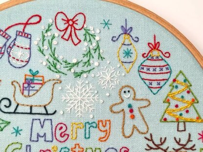 Ohsewbootiful 24 Days of Advent, Christmas Embroidery Kit Embroidery Kit -  6in