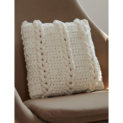 Chain Links Pillow in Bernat Blanket - Downloadable PDF