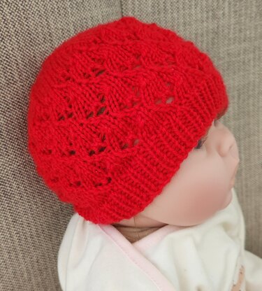 Molly - 4ply lace hat for baby