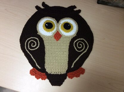 Hot Air Balloon Owl Wall hanging or blanket applique