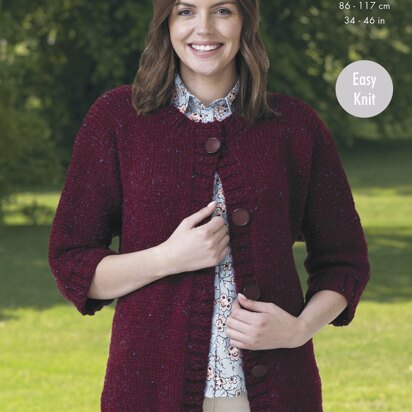 Dolman Jacket & Top in King Cole Chunky - 4425 - Downloadable PDF