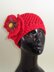 Big Poppy Chunky Lace Skullcap Hat