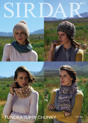 Hats, Scarf and Cowl in Sirdar Tundra Super Chunky - 8072 - Downloadable PDF